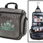Michigan State Toiletry Bag or Mens MSU Peace Frog Travel Shaving Kit Gray
