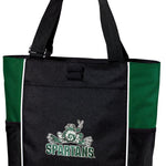 Michigan State Tote Bag MSU Peace Frog Carryall Tote Green