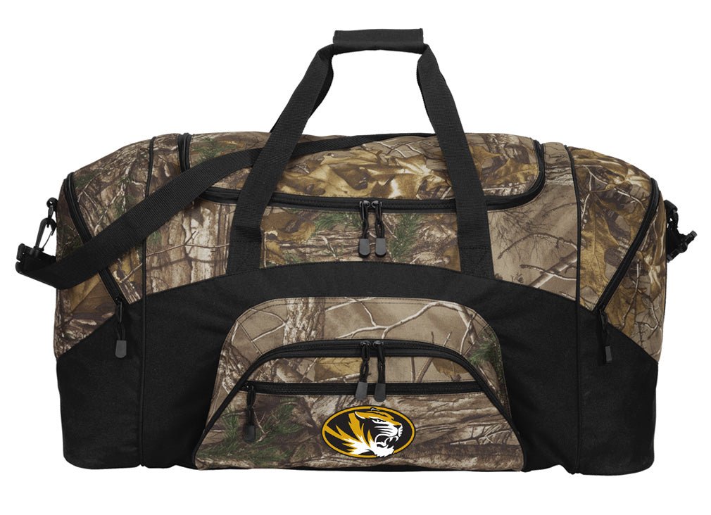 mizzou gear Camo University of Missouri Duffle Bag Or RealTree Camo Mizzou Gym Bag, White
