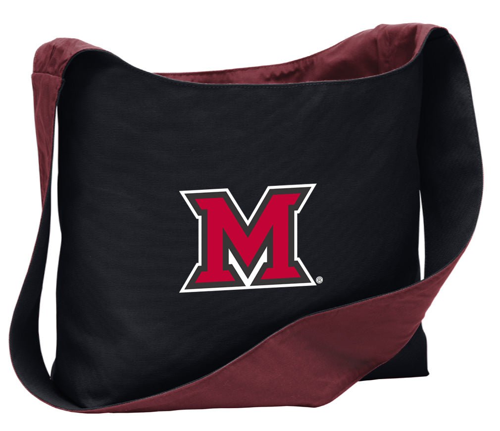 Miami University Cross Body Bag Miami of Ohio Shoulder Tote Bag - Sling Style Black