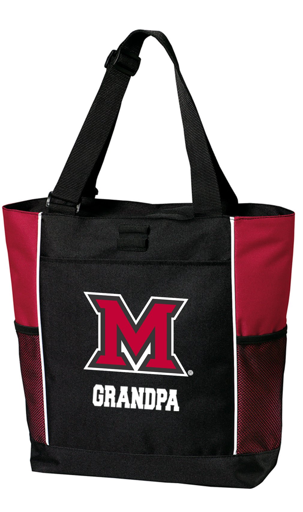 Miami University Tote Bag Miami of Ohio Carryall Tote Grandpa on Red