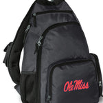 Ole Miss Sling Backpack University of Mississippi Crossbody Bag Gray