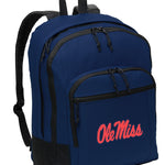 Ole Miss Backpack University of Mississippi Medium Classic Style Backpack Navy