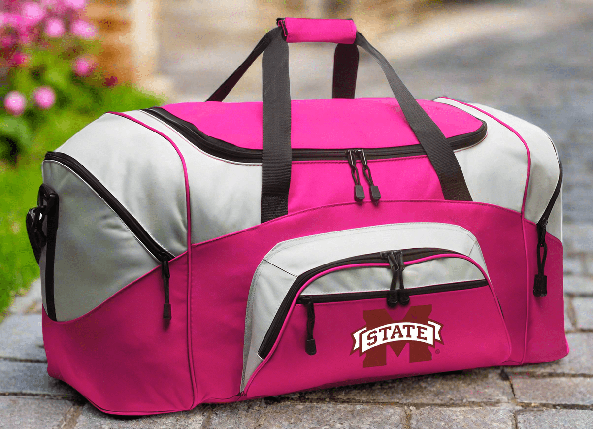 Large Mississippi State Bulldogs Duffel Bag β Gym, Travel & Suitcase-Style Gear Bag Black