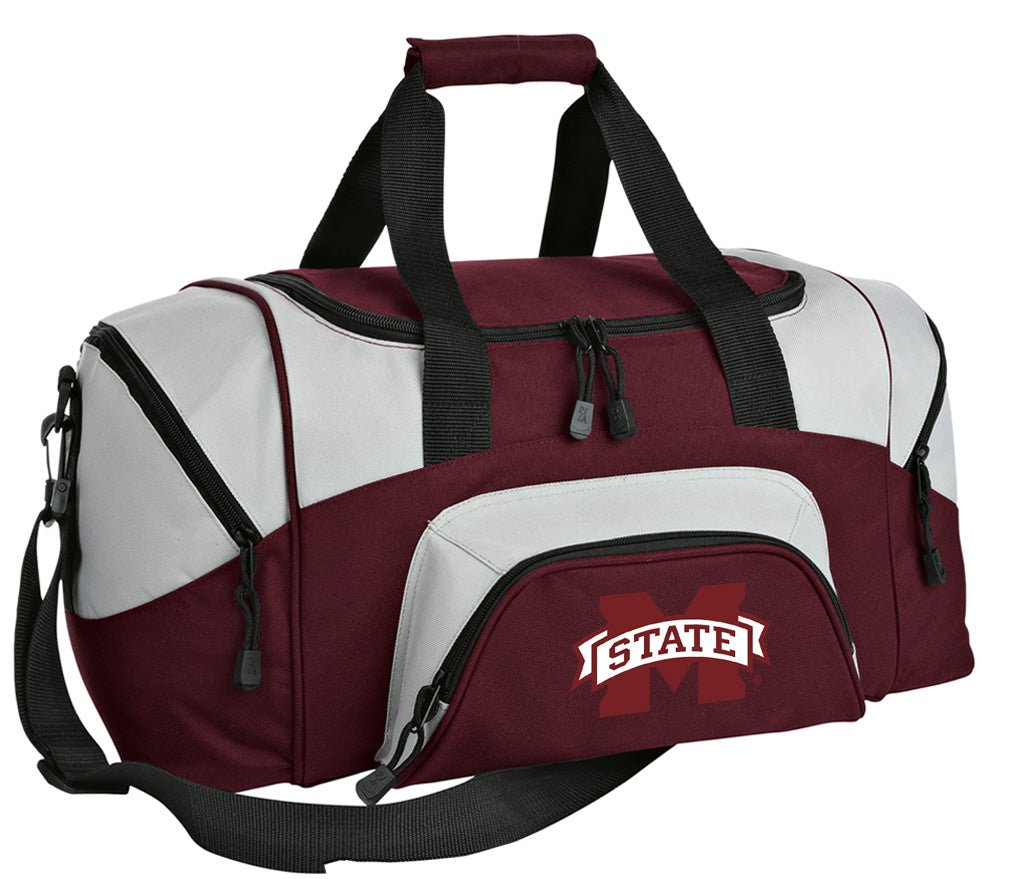 Mississippi State Small Duffel Bag MSU Bulldogs Carryon Suitcase or Gym Bag Maroon