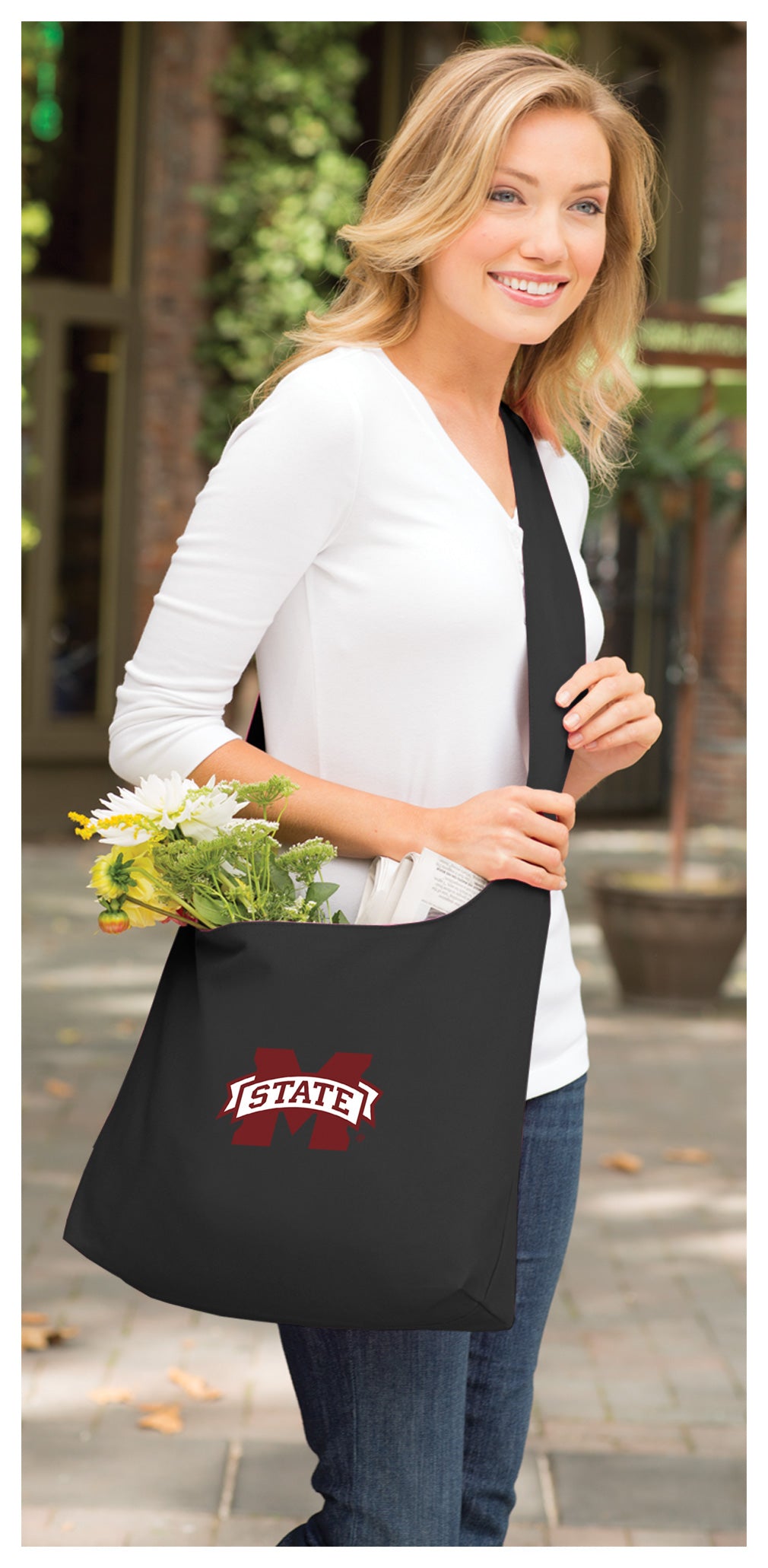 Mississippi State Cross Body Bag Mississippi State Bulldogs Shoulder Tote Bag - Sling Style Black
