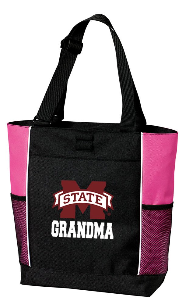 Mississippi State Tote Bag Official MSU Bulldogs Carryall Tote Grandma on Pink