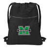 Marshall University Canvas Drawstring Backpack MU Herd Cotton Cinch Pack Bag