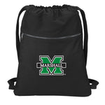 Marshall University Canvas Drawstring Backpack MU Herd Cotton Cinch Pack Bag