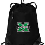 Marshall University Drawstring Backpack MU Herd Cinch Pack - Mesh & Microfiber Black