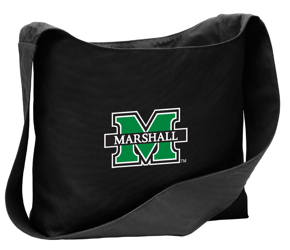 Marshall University Cross Body Bag MU Herd Shoulder Tote Bag - Sling Style Black