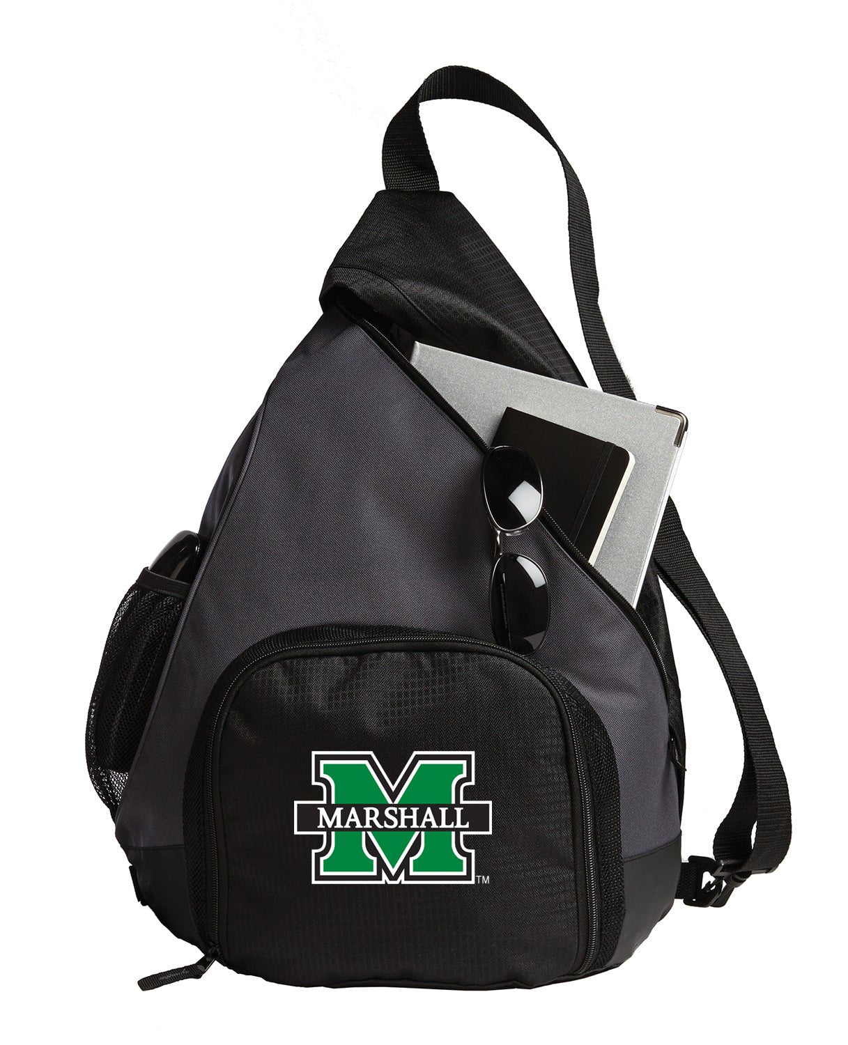 Marshall University Sling Backpack MU Herd Bag with Soccer Ball or Volleyball Bag Sports Gear Compartment Practice Bag