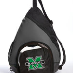 Marshall University Sling Backpack MU Herd Bag with Soccer Ball or Volleyball Bag Sports Gear Compartment Practice Bag