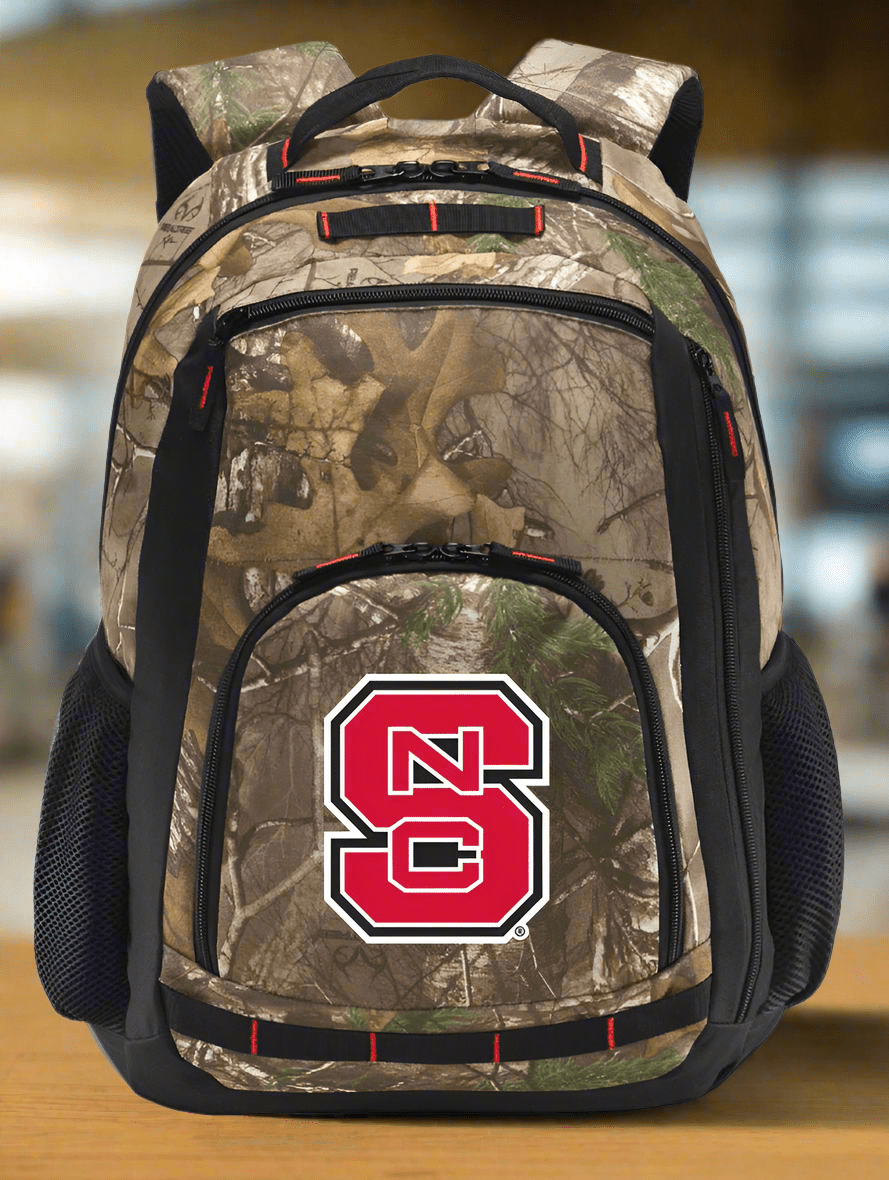 NC State Camo Backpack Wolfpack Laptop Computer Backpack