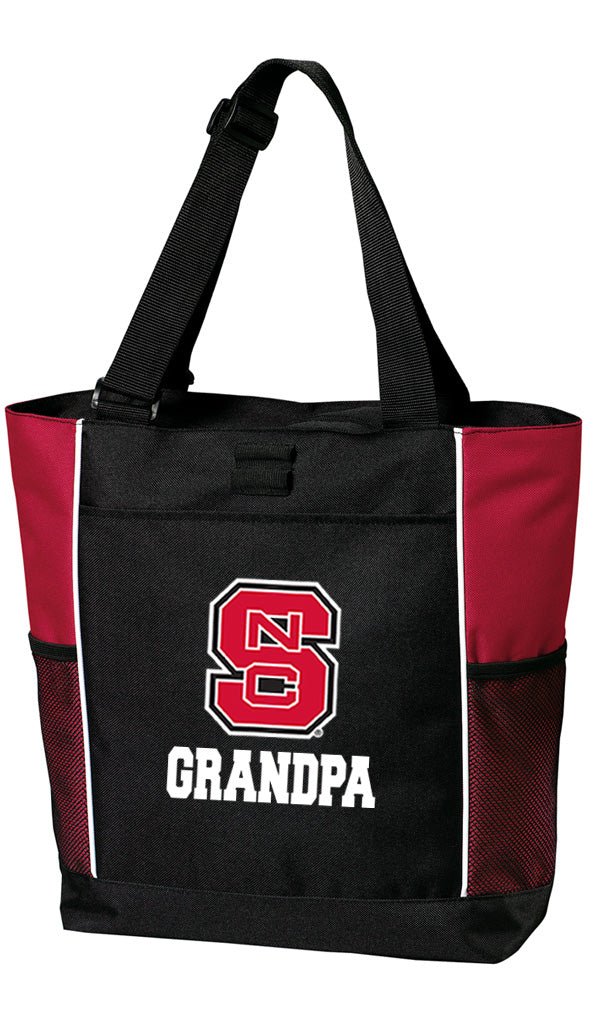 NC State Tote Bag Official NC State Wolfpack Carryall Totes Grandpa on Red