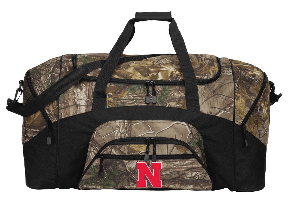University of Nebraska Camo Duffel Bag Nebraska Huskers Suitcase Travel Bag or Sports Gear Bag