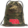 University of Nebraska Logo Camo Drawstring Backpack Hoody Style Cinch Pack Bag