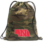 University of Nebraska Logo Camo Drawstring Backpack Hoody Style Cinch Pack Bag