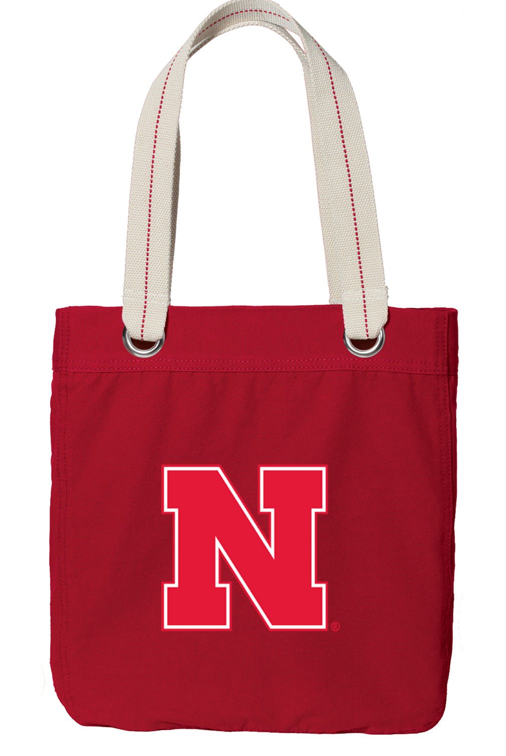 University of Nebraska Tote Bag Deluxe Canvas Shoulder Bag Red