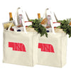 Univesrity of Nebraska Logo Grocery Shopping Bags 2 PC SET Reusable Cotton Bags