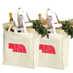 Univesrity of Nebraska Logo Grocery Shopping Bags 2 PC SET Reusable Cotton Bags