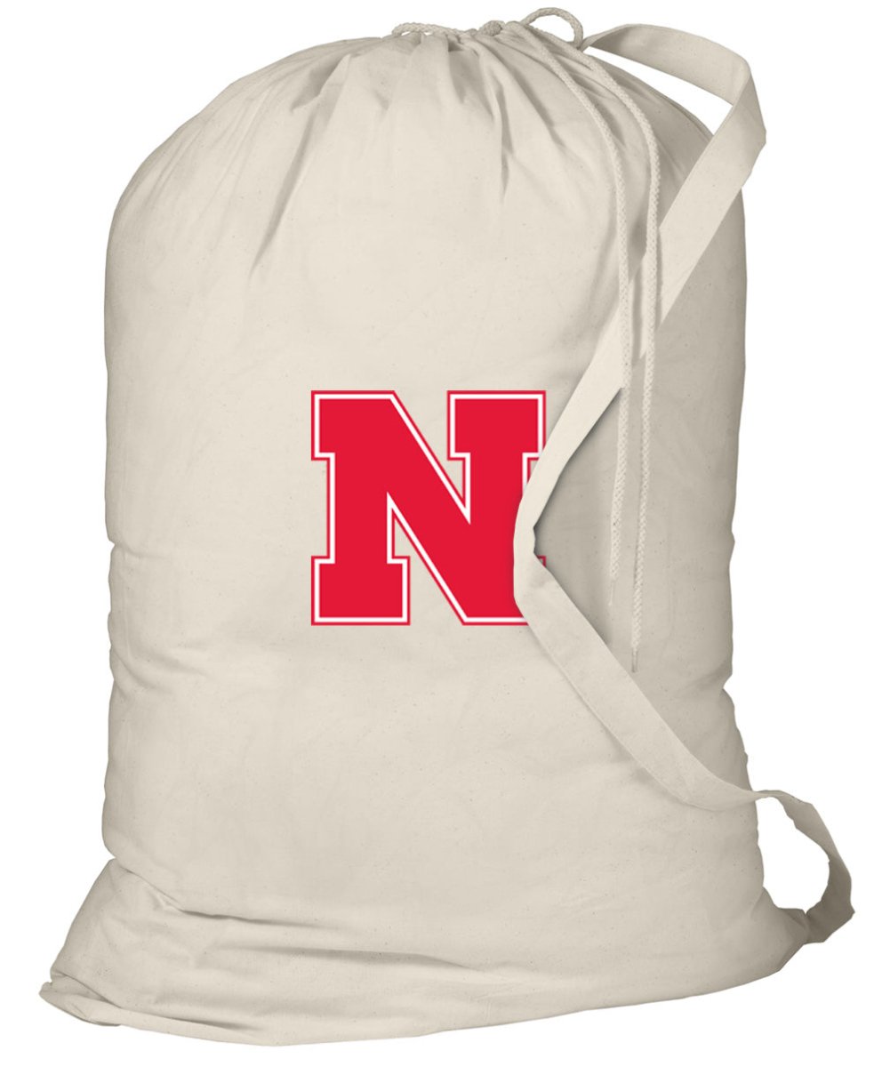 University of Nebraska Laundry Bag Clothes Bag Tan