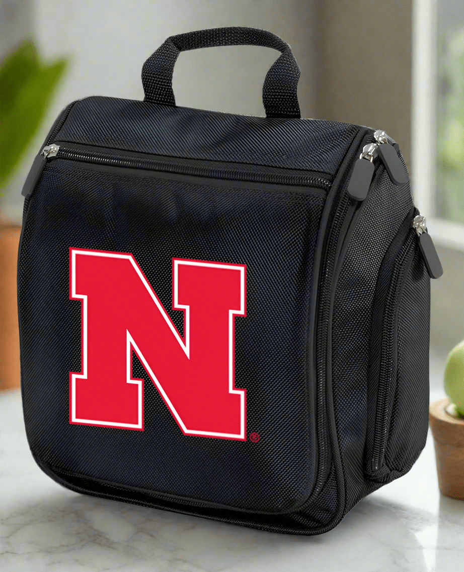 University of Nebraska Toiletry Bag – Official Huskers Travel Organizer for Students, Alumni & Fans Black