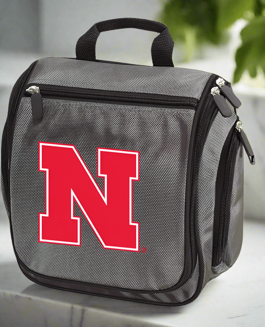 University of Nebraska Toiletry Bag – Official Huskers Travel Organizer for Students, Alumni & Fans Gray