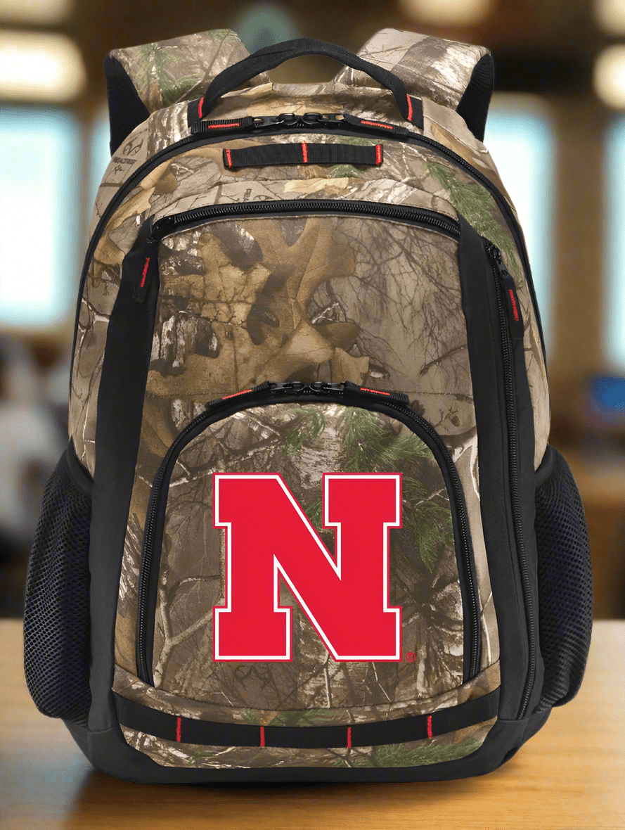 University of Nebraska Camo Backpack Nebraska Huskers Laptop Computer Backpack