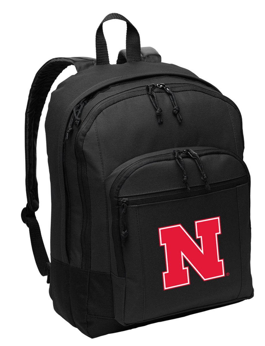 University of Nebraska Backpack Medium Classic Style Backpack Black