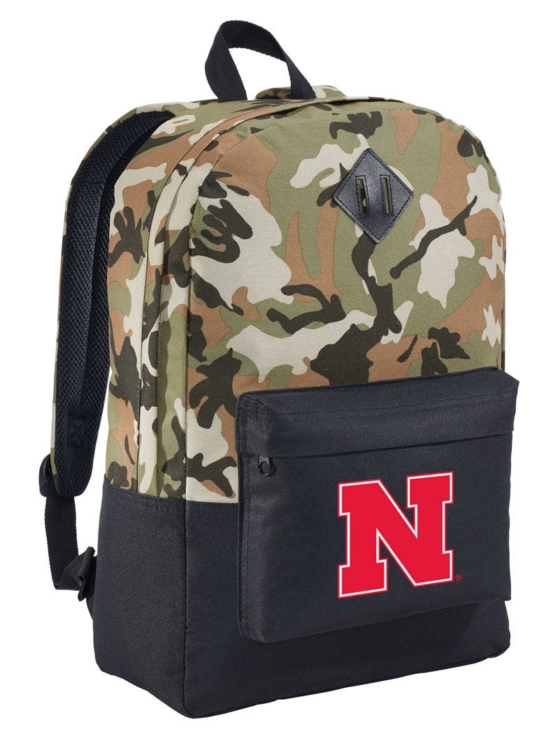 University of Nebraska Camo Backpack Medium Classic Style Backpack