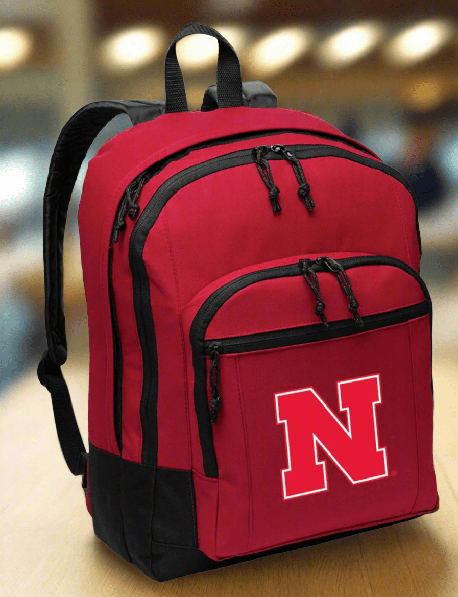 University of Nebraska Backpack Medium Classic Style Backpack Red