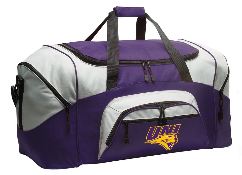 Northern Iowa Large Duffel Bag UNI Panthers Suitcase Luggage Bag Purple