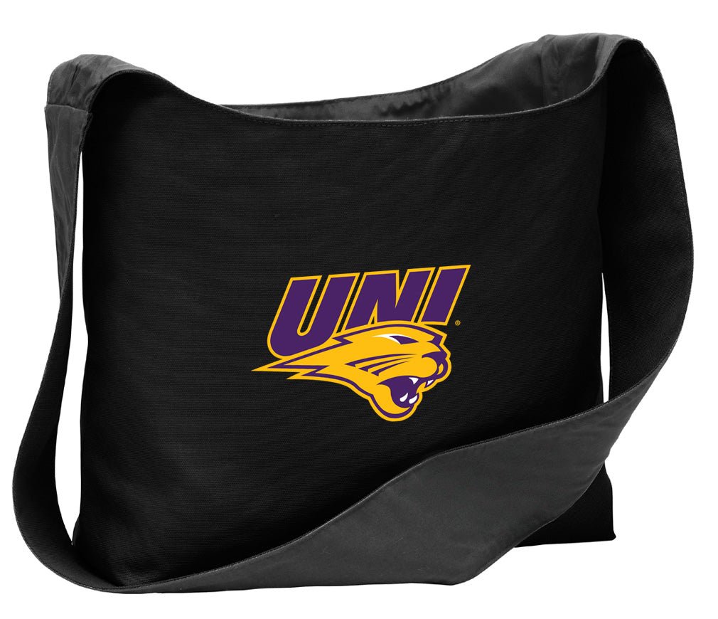 Northern Iowa Cross Body Bag UNI Panthers Shoulder Tote Bag - Sling Style Black