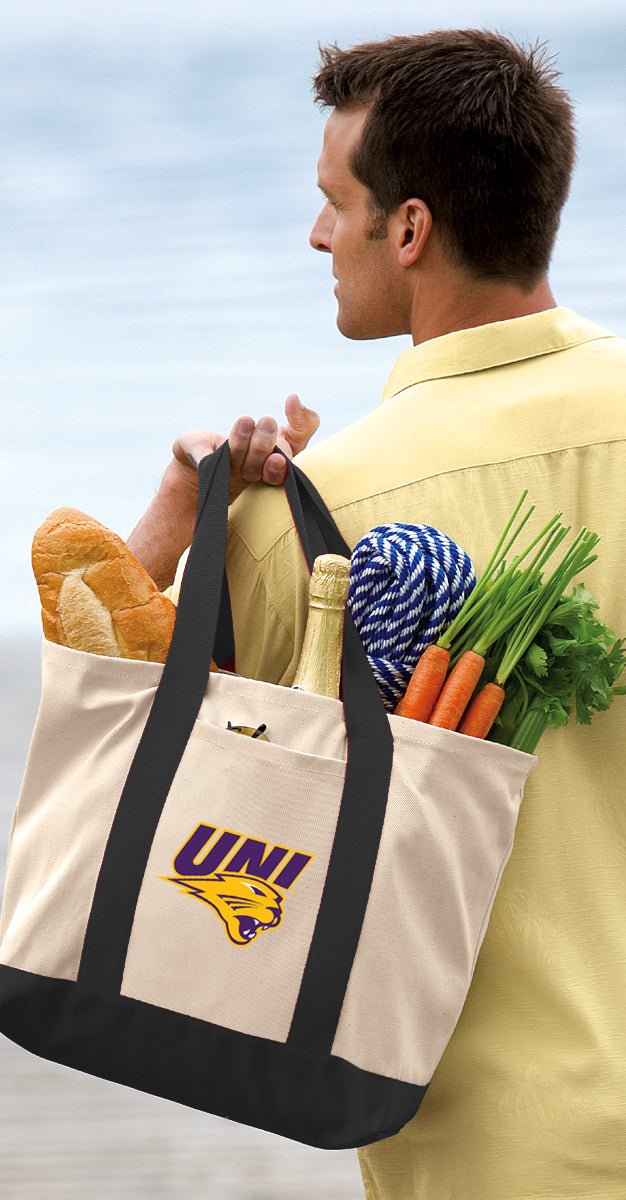 Northern Iowa Canvas Tote Bag UNI Panthers Classic Tote Black