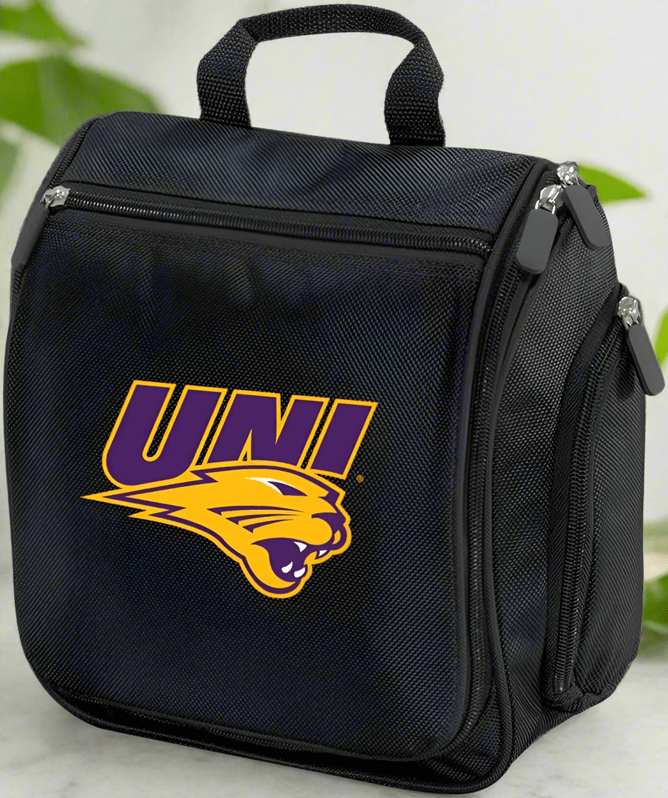UNI Toiletry Bag – Official Northern Iowa Panthers Travel Organizer for Students, Alumni & Fans Black