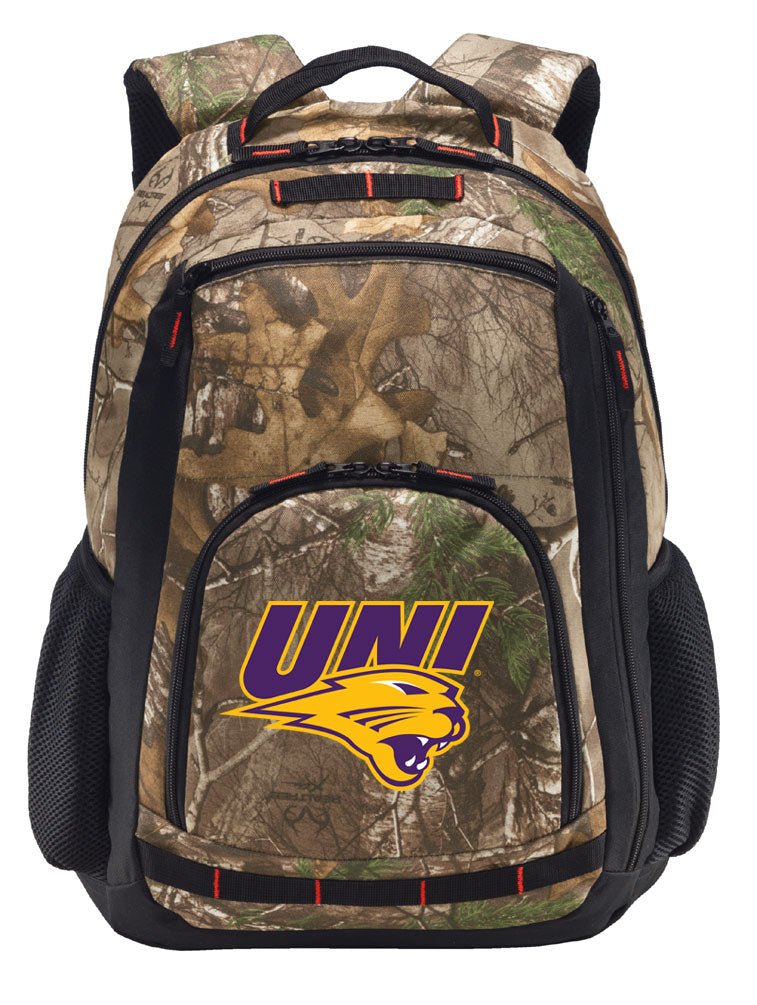University of Northern Iowa Camo Backpack UNI Panthers Laptop Computer Backpack