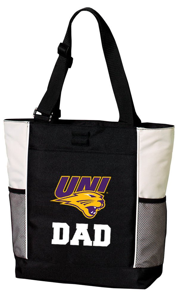 Northern Iowa Tote Bag Official UNI Panthers Carryall Totes Dad on White