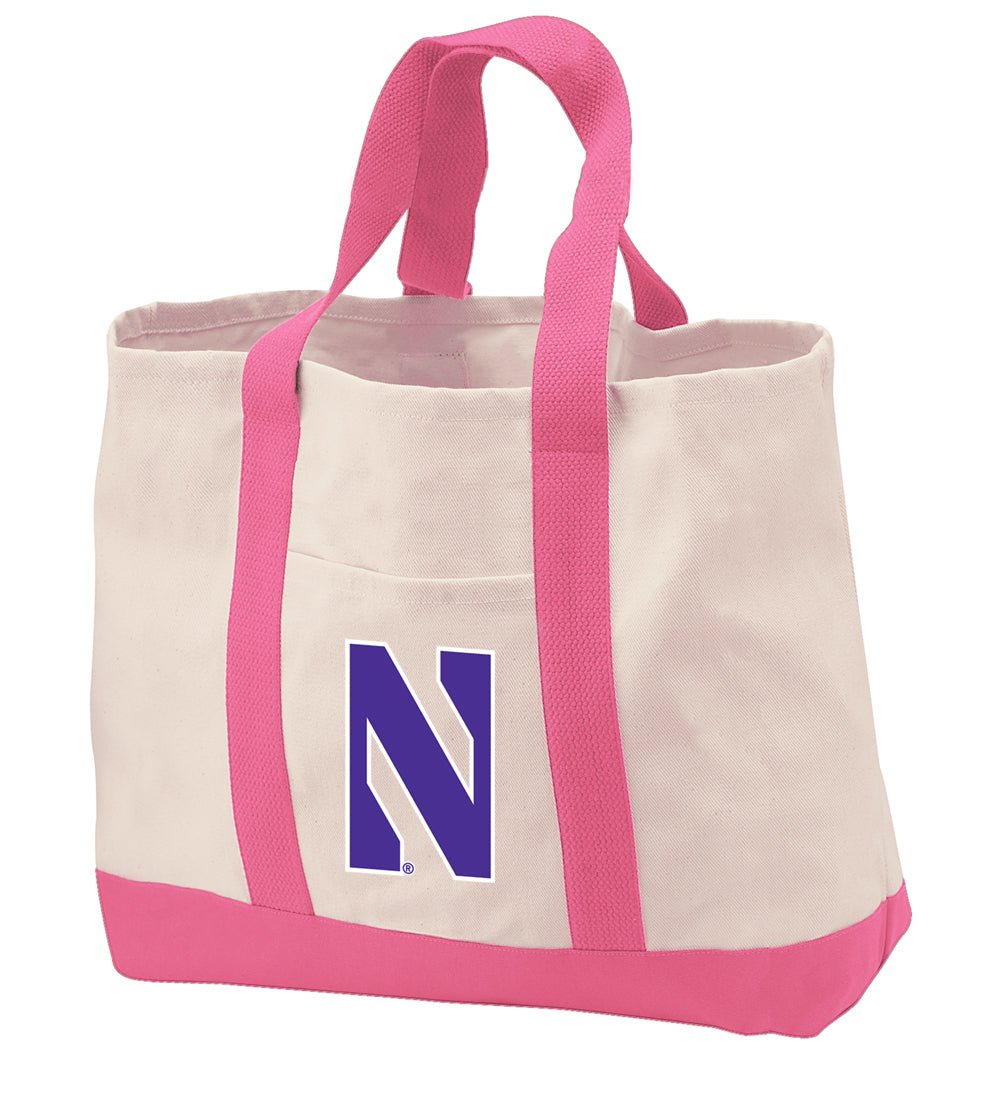 Northwestern Canvas Tote Bag NU Classic Tote Pink