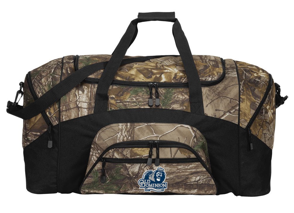Old Dominion University Camo Duffel Bag ODU Suitcase Travel Bag or Sports Gear Bag