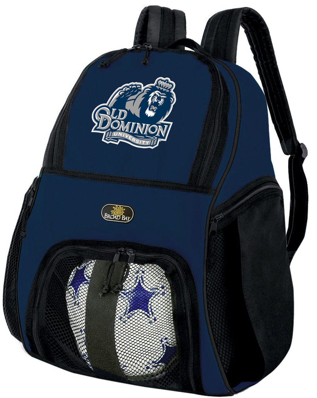 Old Dominion University Soccer Ball Backpack or ODU Volleyball Sports Gear Bag Navy