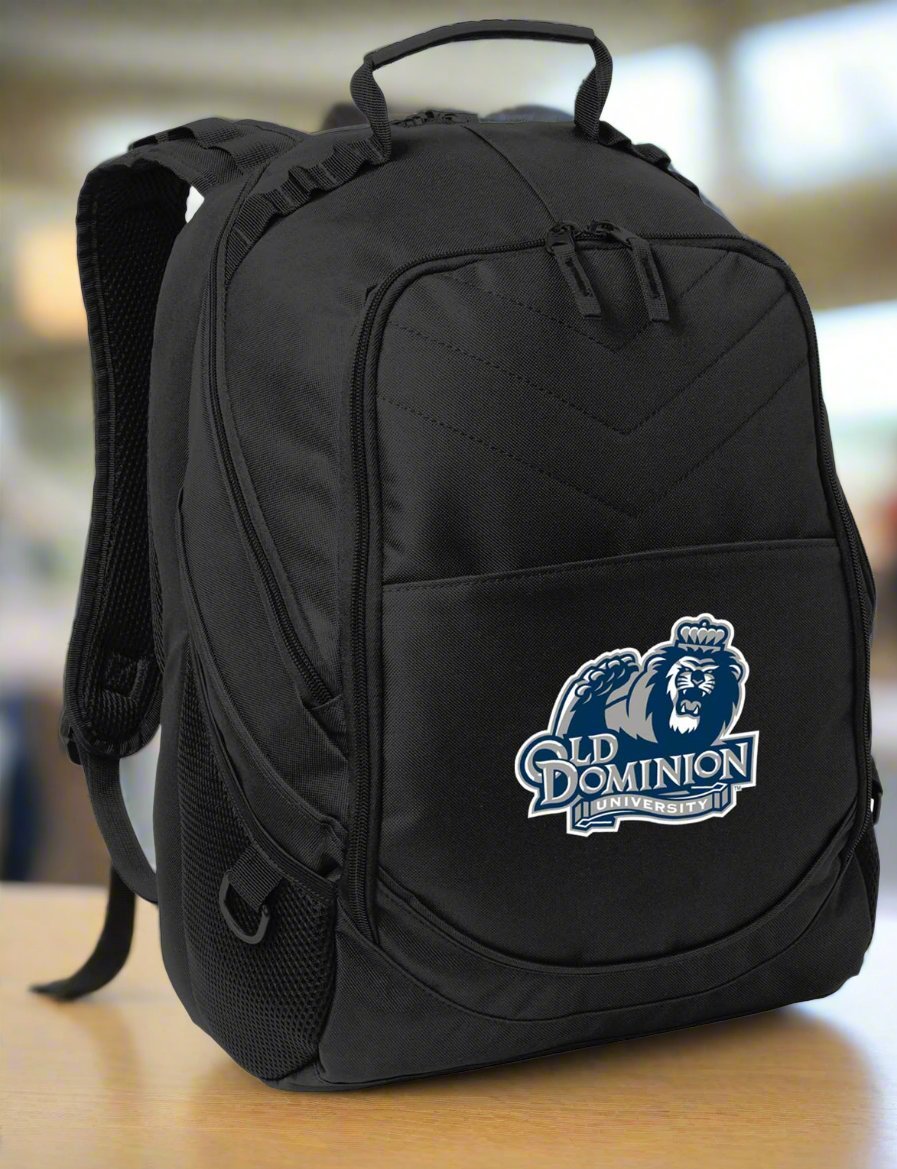 ODU Laptop Backpack – Official Old Dominion Monarchs Bookbag – 17" Laptop Sleeve, NCAA School Gear – 600D Polyester Black