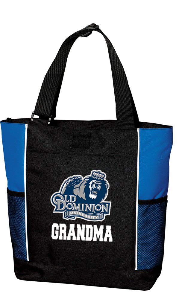 Old Dominion University Tote Bag ODU Carryall Tote Grandma on Blue