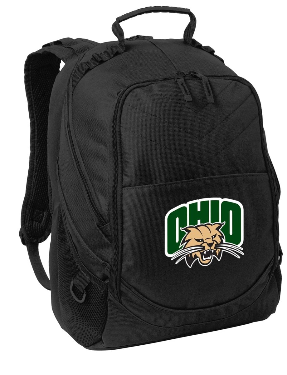 Ohio University Laptop Backpack – Official Bobcats Bookbag – Fits 17″ Laptop, Organizer Panel, NCAA School Gear – 600D Polyester Black