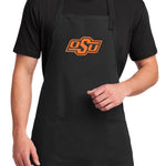 Oklahoma State Large Apron OSU Cowboys Apron - Adjustable with Pockets Black