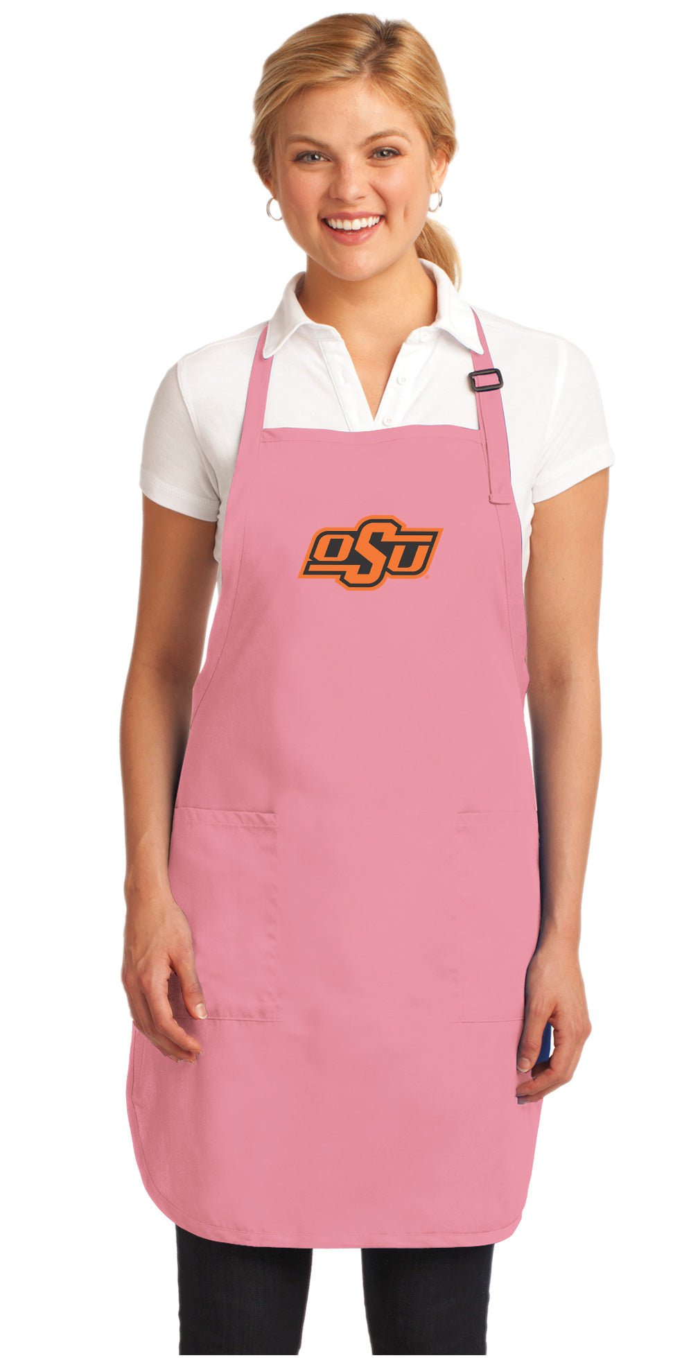 Oklahoma State Apron OSU Cowboys Apron - Stain Resistant Fabric Pink