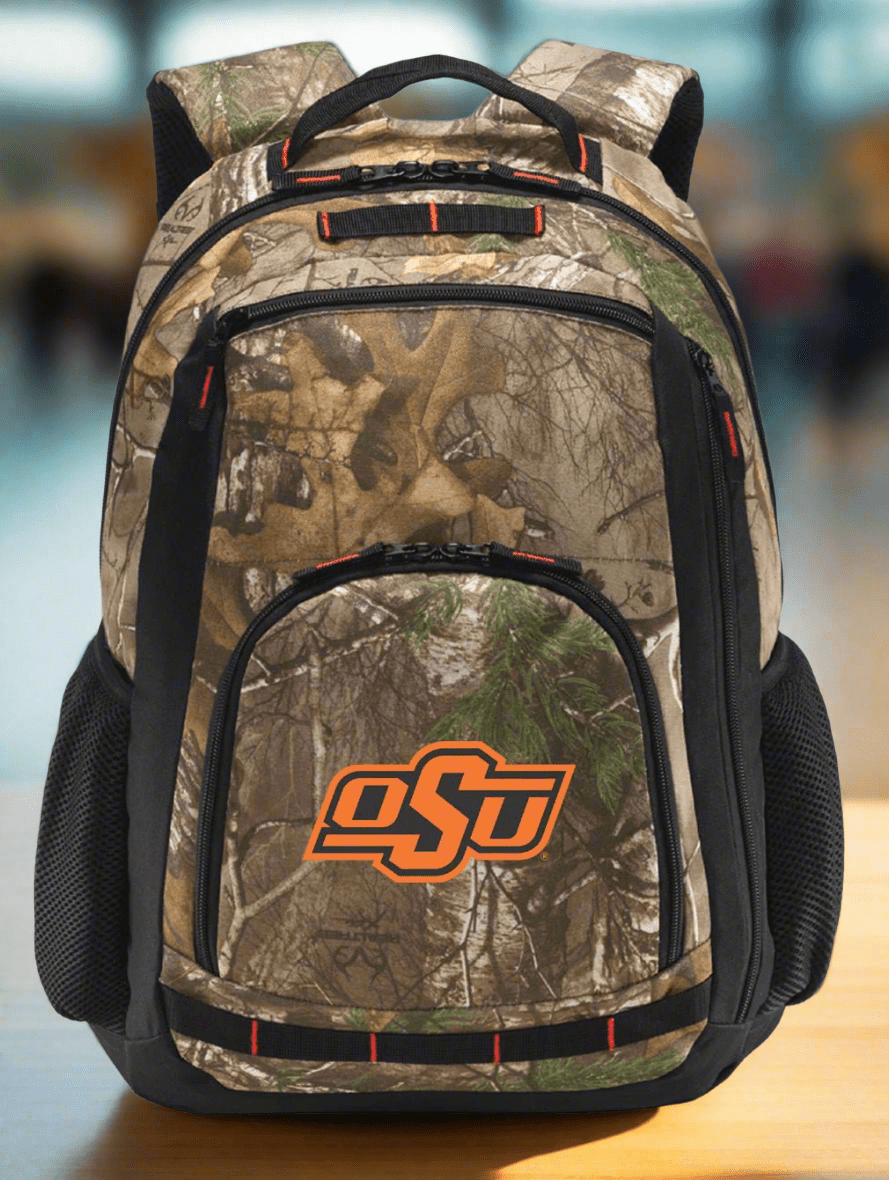 Oklahoma State University Camo Backpack OSU Cowboys Laptop Computer Backpack
