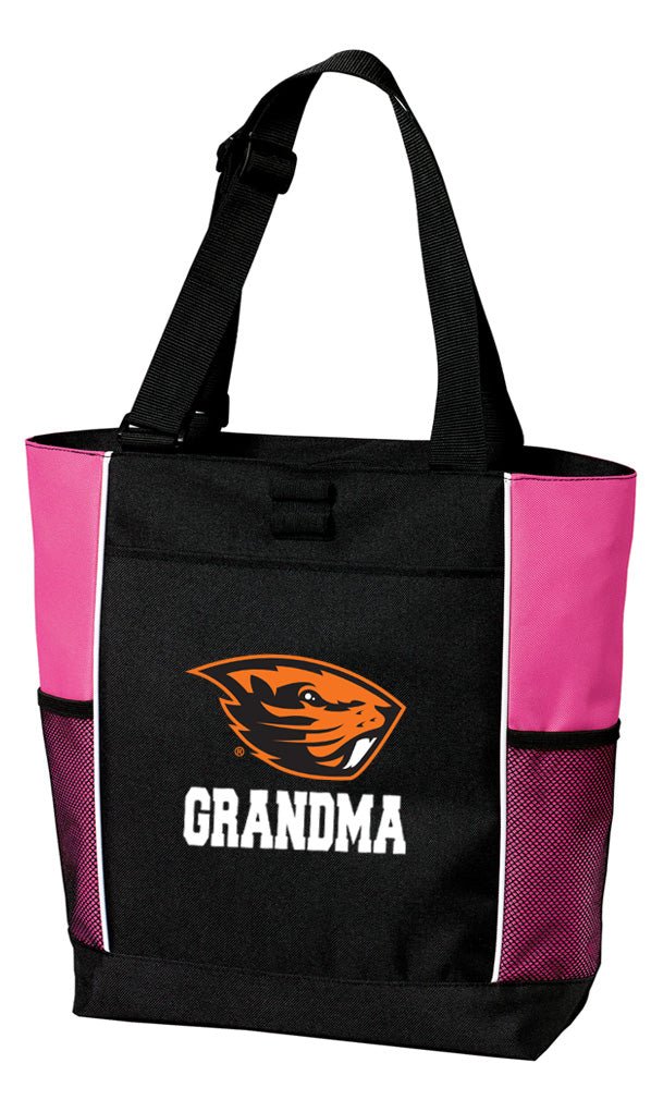 Oregon State Tote Bag OSU Beavers Carryall Tote Grandma on Pink
