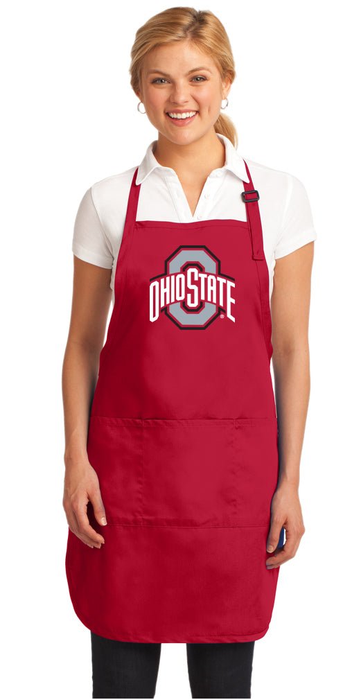 Ohio State Apron OSU Apron - Stain Resistant Fabric OSU Red Apron