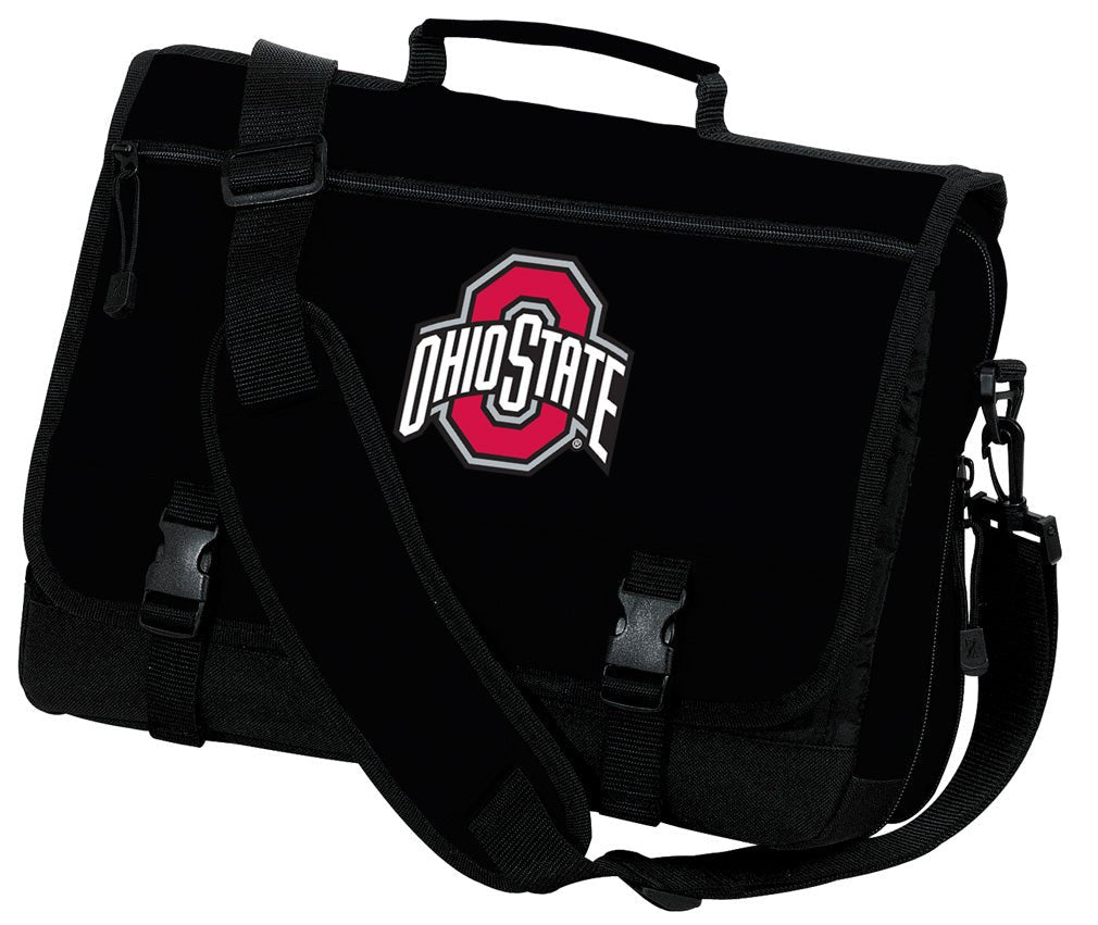 Ohio State Laptop Computer Bag OSU Classic Messenger Bag Briefcase Black